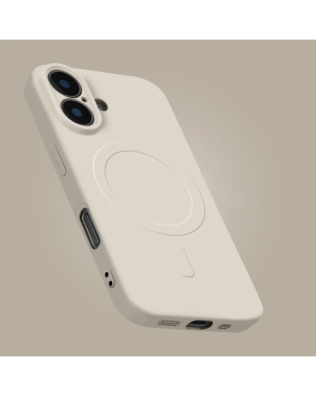 My Style Protective Flex Magsafe Compatibel  Case Telefoonhoesje Apple iPhone 16e Gebroken Wit