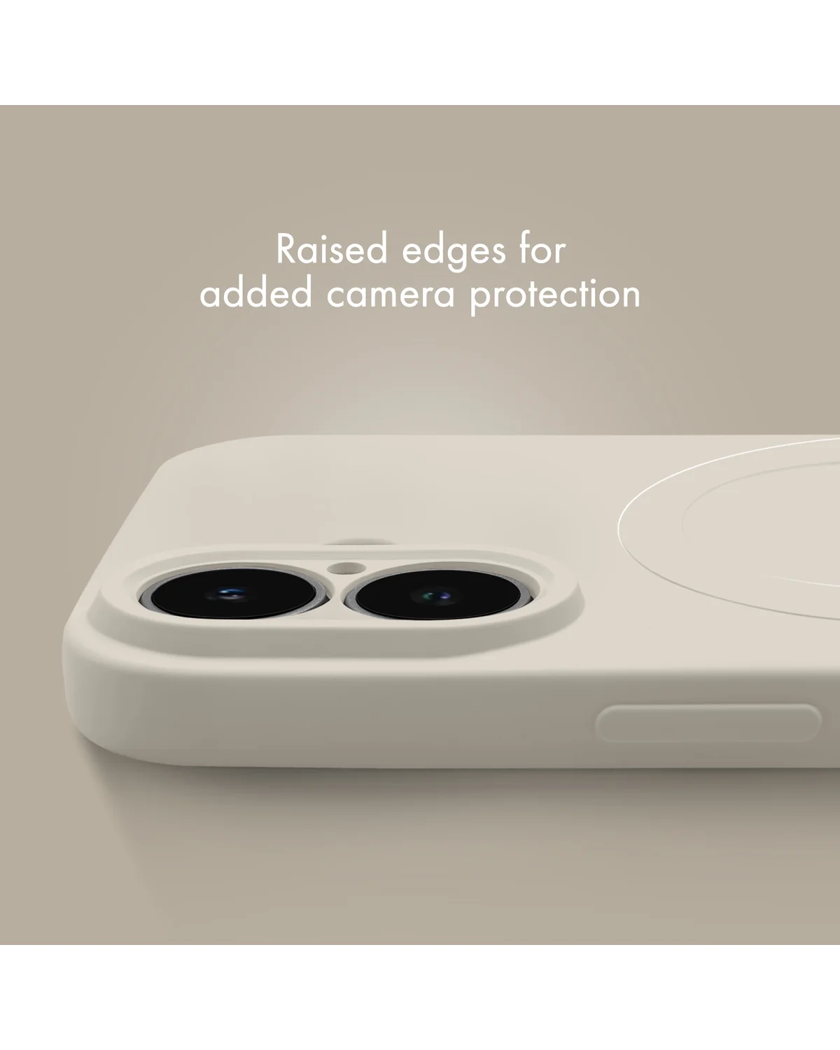 My Style Protective Flex Magsafe Compatibel  Case Telefoonhoesje Apple iPhone 16e Gebroken Wit