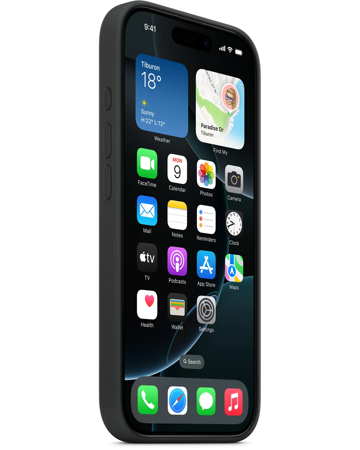 MYYJ3ZM/A Apple Siliconen Case Telefoonhoesje MagSafe iPhone 16 Pro Zwart