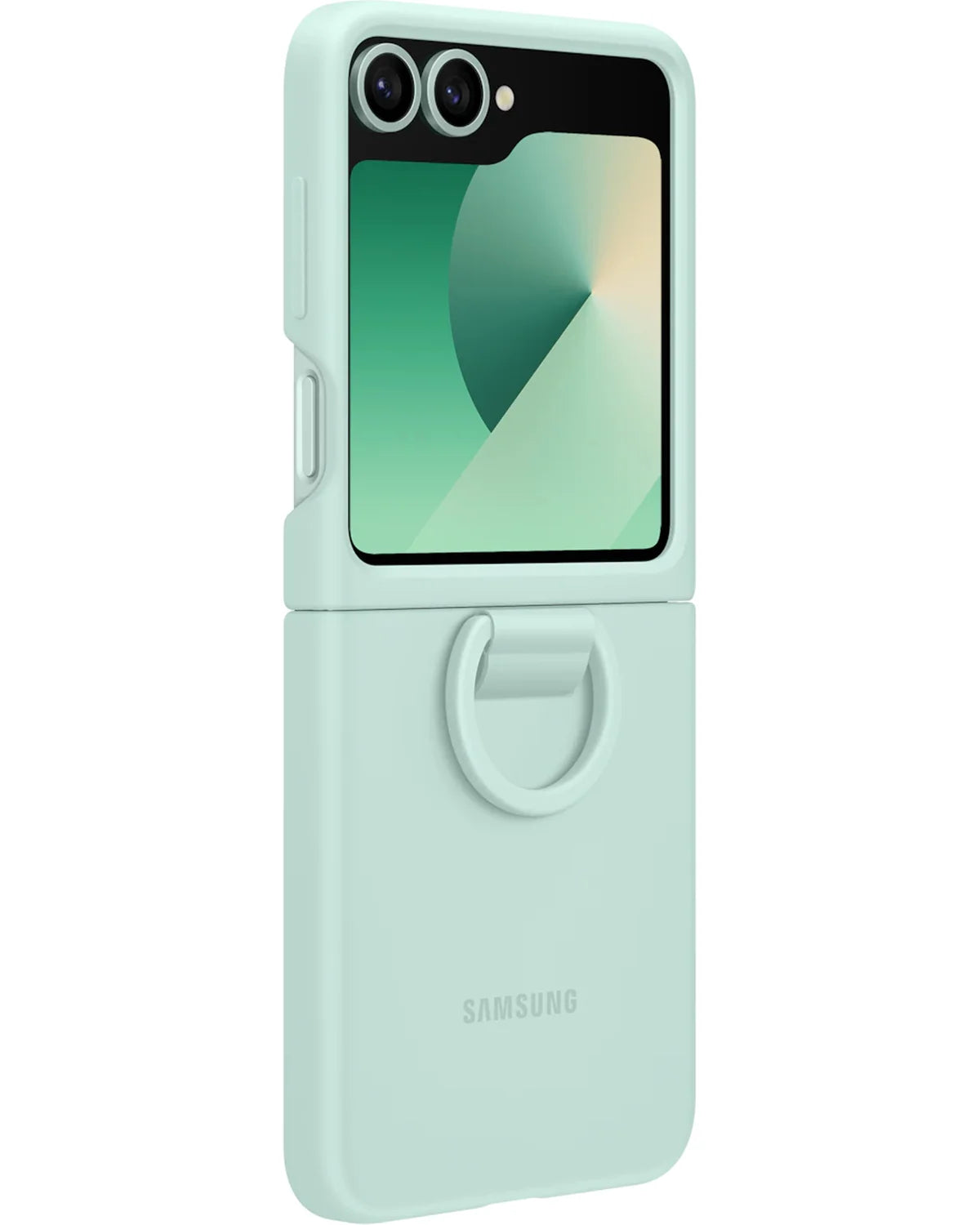 Samsung Siliconen Hoesje Met Ring – Galaxy Z Flip 6 – Mint