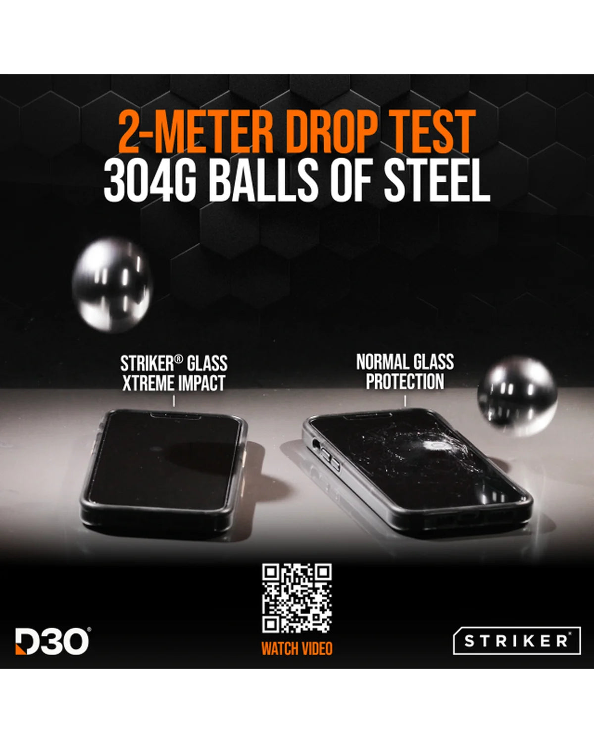 Striker D3O Xtreme Impact Glass Screenprotector Black Frame Samsung Galaxy S25 Edge 5G