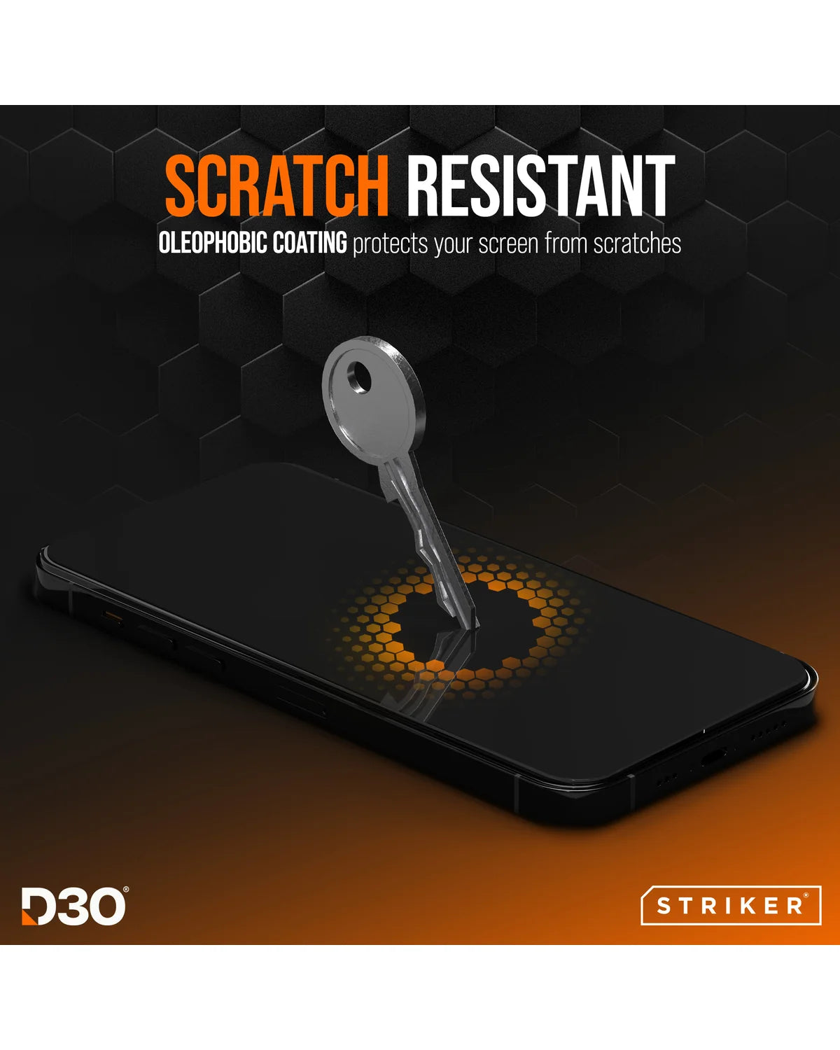 Striker D3O Xtreme Impact Privacy Glass Screenprotector – Zwart Frame – Apple iPhone Air