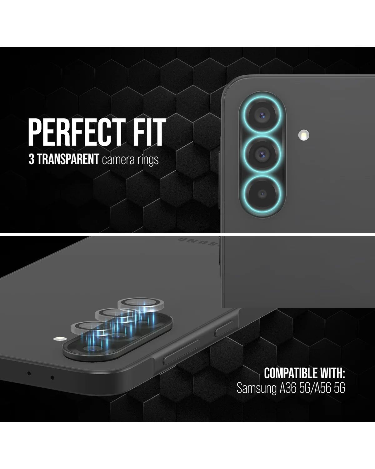 Striker Single Lens Glass Camera Protector – Transparant – Samsung Galaxy A36 5G / A56 5G