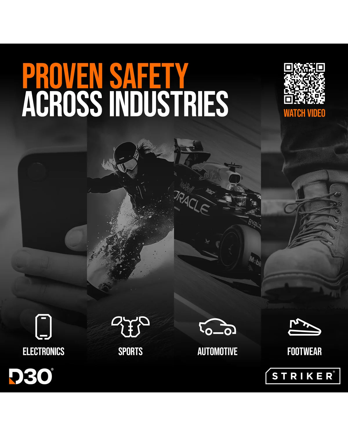 Striker X-Core D3O Xtreme Impact Mag Hoesje – Apple iPhone 16E – Zwart