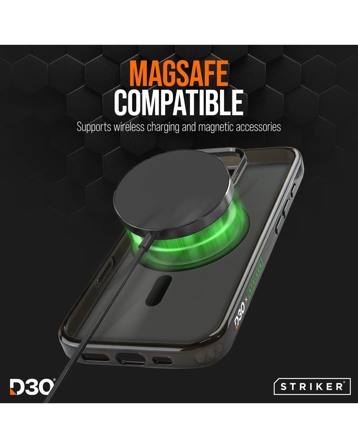 Striker X-Core D3O Xtreme Impact Mag Hoesje Pro – Apple iPhone 17 Pro – Zwart