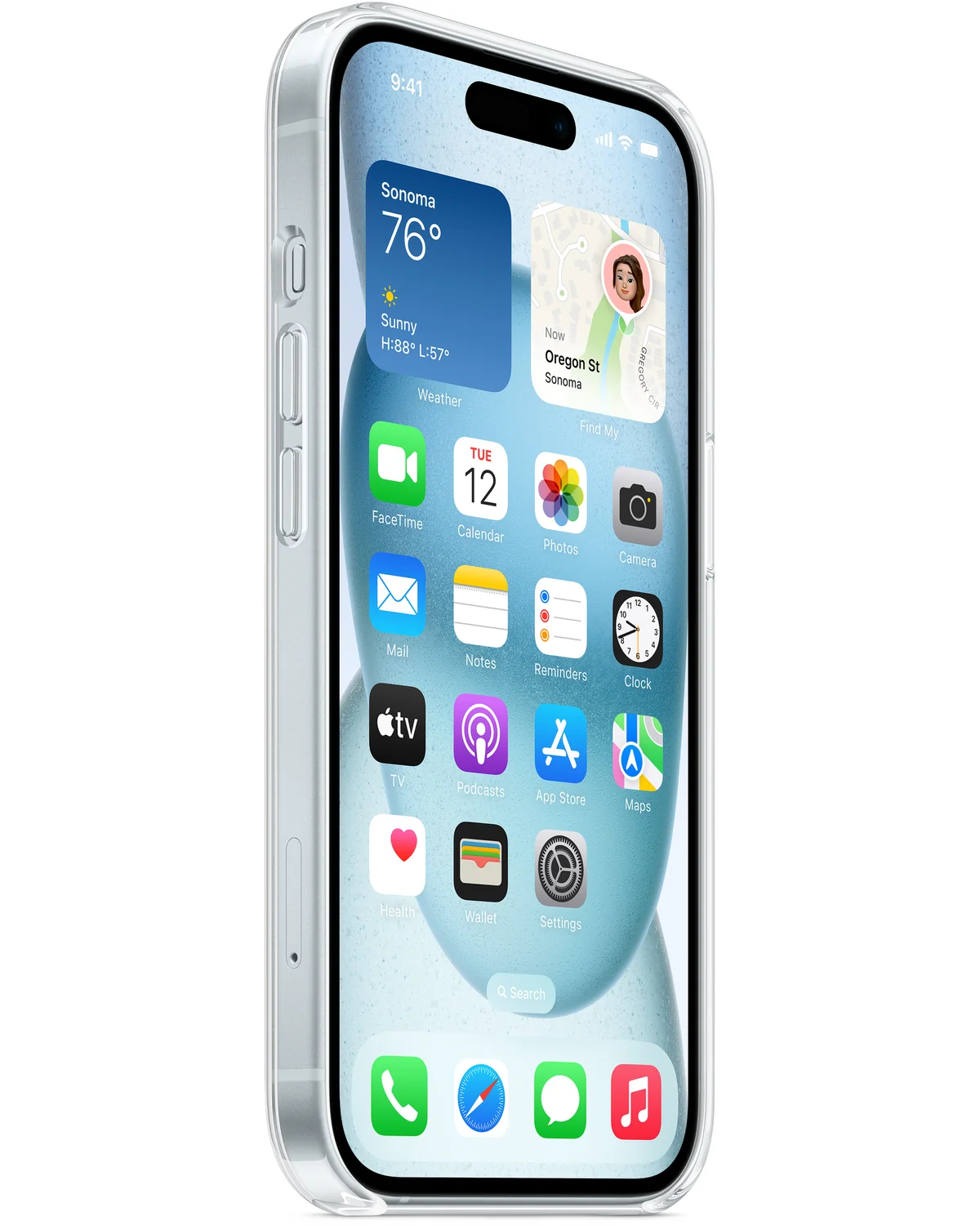 T213ZM/A Apple Clear Case Telefoonhoesje MagSafe iPhone 15 Plus Transparant